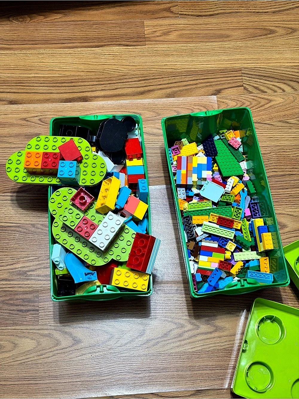 LEGO Bulk LEGO Bricks Lot with Green Storage Containers Bulk Bricks Lot Green